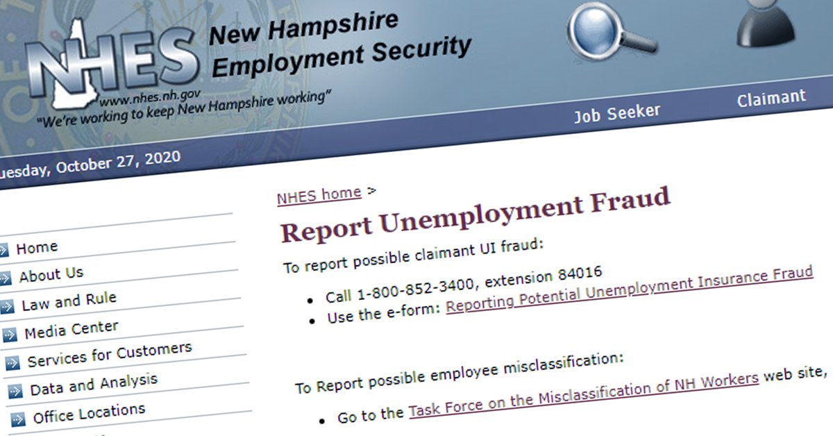 Unemployment Fraud In New Hampshire Leone Mcdonnell Roberts Professional Association Certified Public Accountants